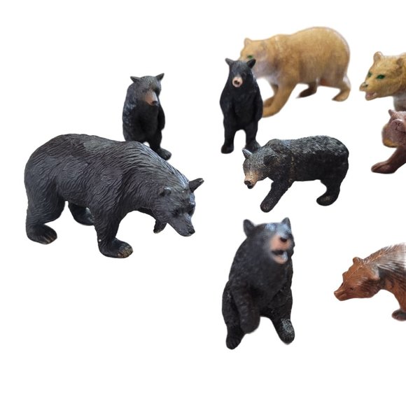 mini plastic figurine bears perfect for cake toppers, train sets, and diorama - Picture 9 of 10